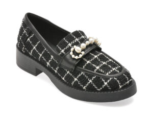 Mocasini ALDO negri, DINARA 007, din material textil
