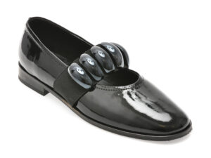Pantofi EPICA negri, 370990, din piele naturala lacuita