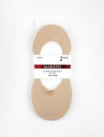 Set 2 perechi talpici bumbac balerini cu silicon pe interior Marilyn Discreet