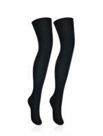 Sosete jambiere bumbac negre lungi peste genunchi Intenso 426-008