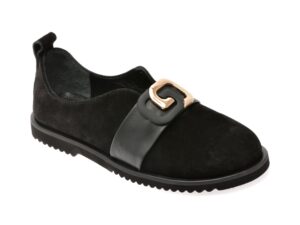 Pantofi EPICA negri, 106EVA7, din piele intoarsa