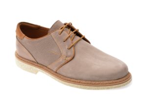 Pantofi OTTER gri, 6951, din nabuc