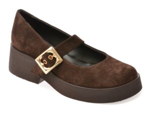 Pantofi EPICA maro, 4842520, din piele intoarsa